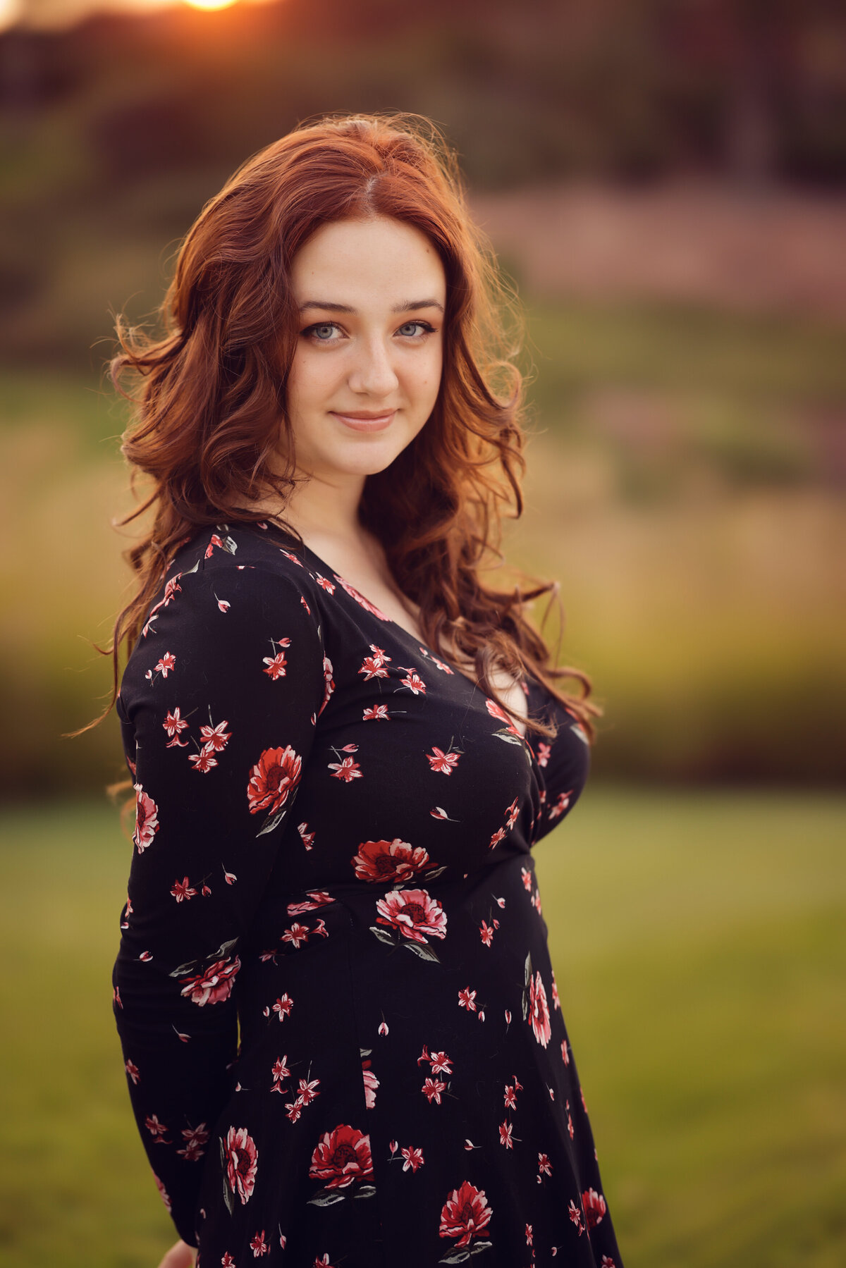 Thornton-Colorado-High-School-Senior-Photos-Photography-Yvonne-Min-Sunset-Nature-Purple-Park-Stargate-Horizon-Dress-Red-Hair-Redhead-1117