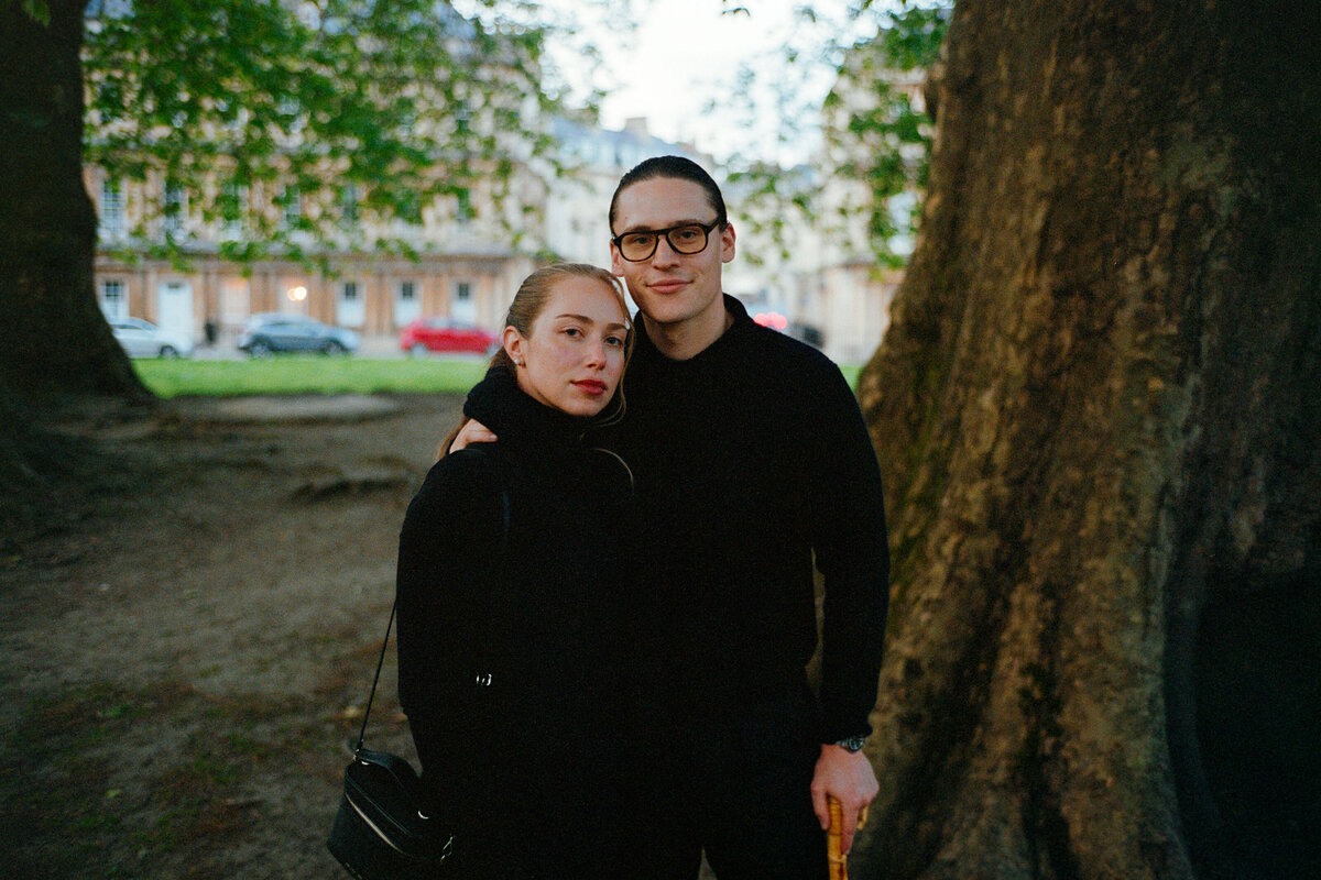 Analogue couple portrait session in Bath