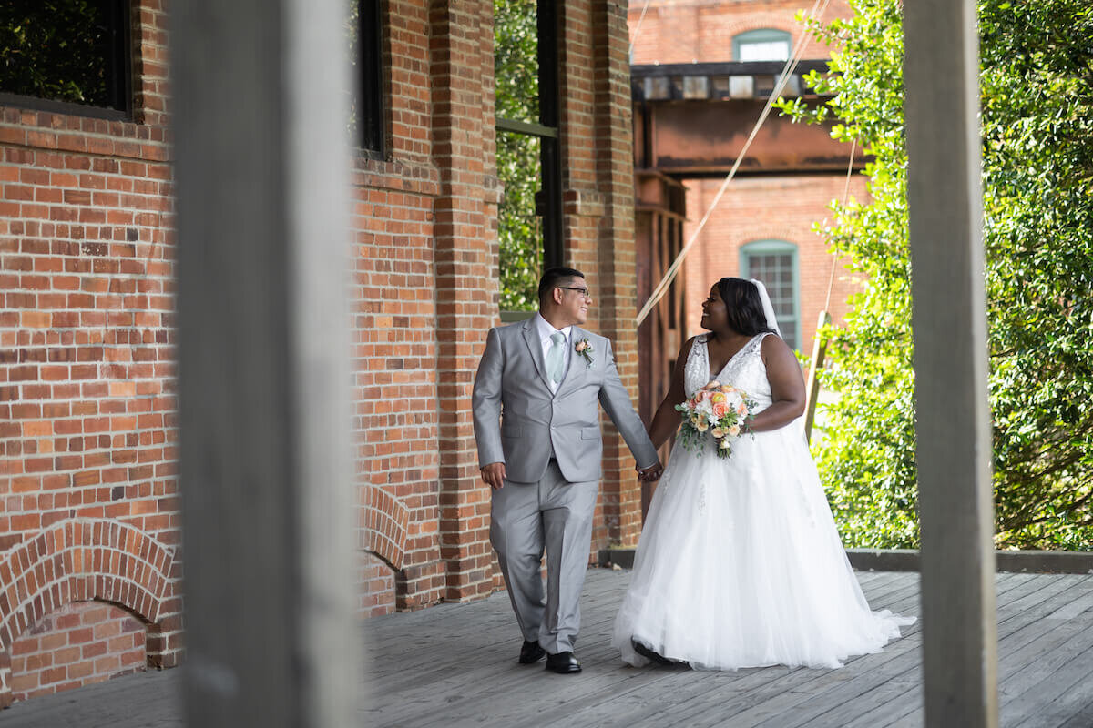 Bride and Groom at Columbus Georgia Trade and Convention Center