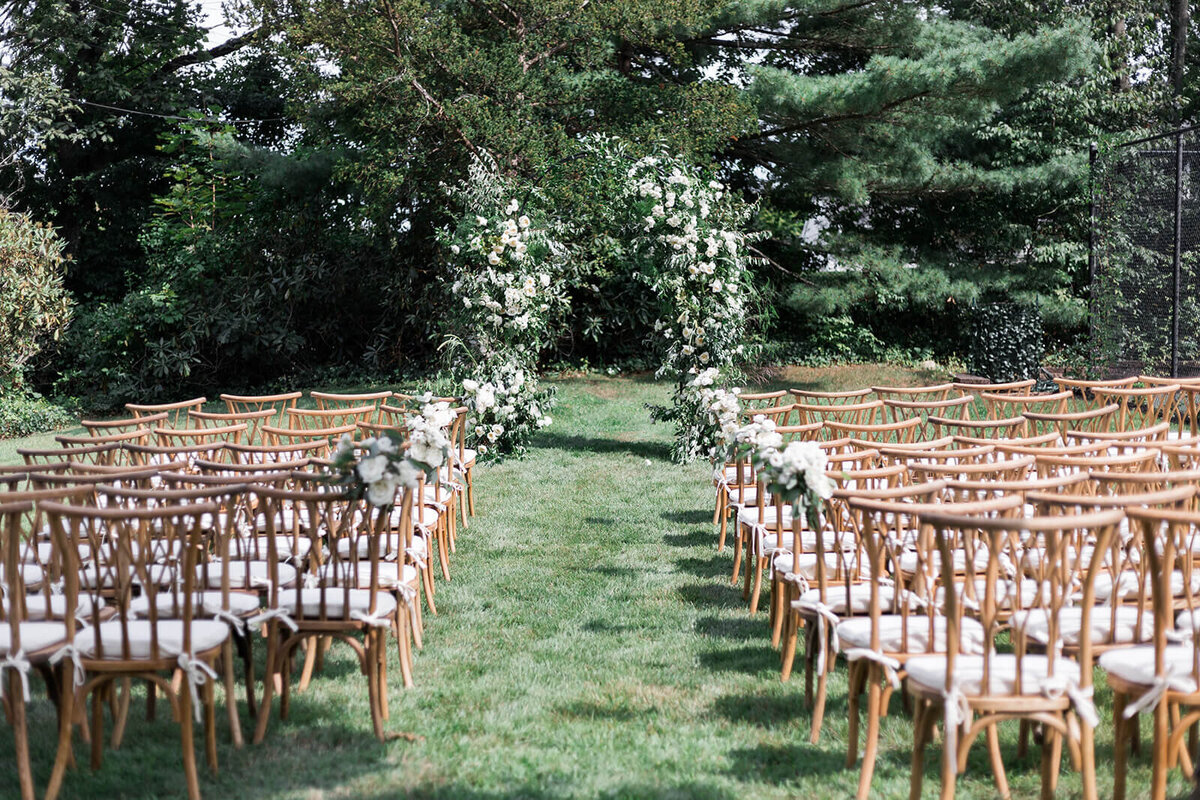 Wedding ceremony set up for Long Island wedding, New York