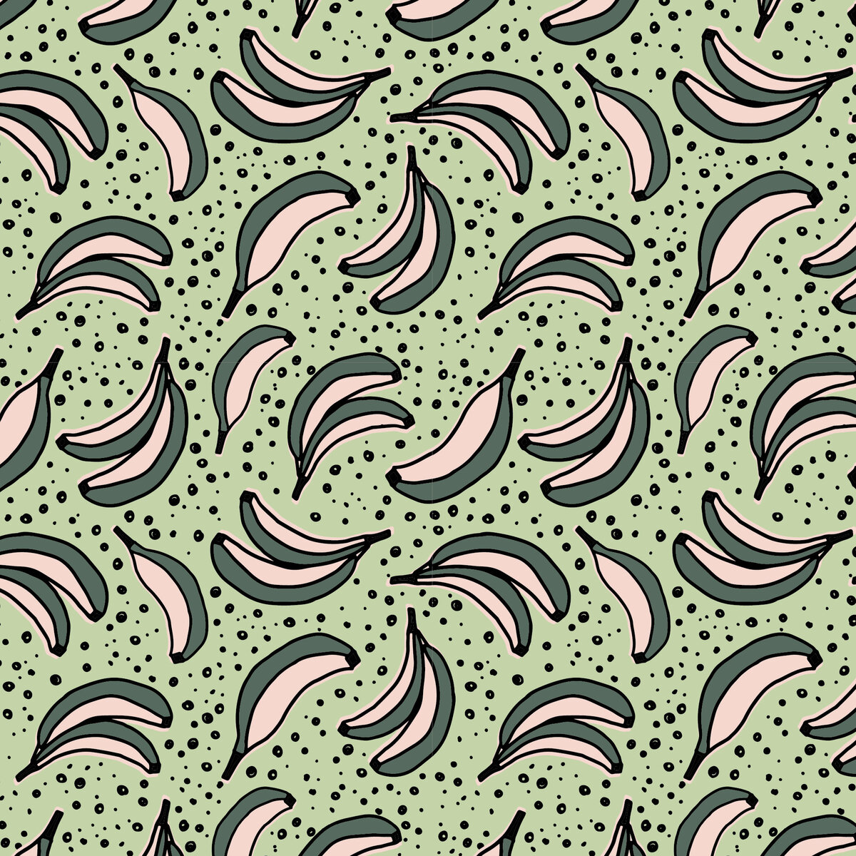 Spotted Green Bananas