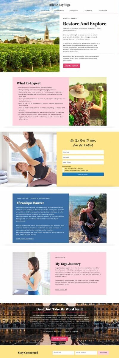 FayDesign.Co Helene Roy Yoga Retreats