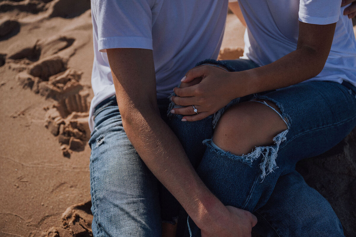EDP Couple Beach Engagement Holland Michigan