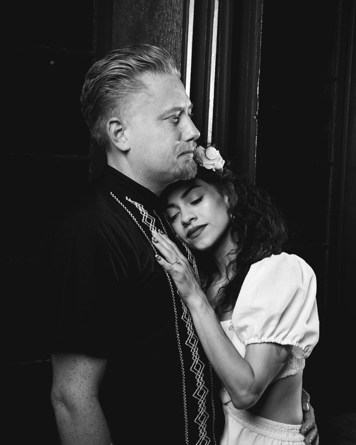 Redlands Romantic B&W Portrait