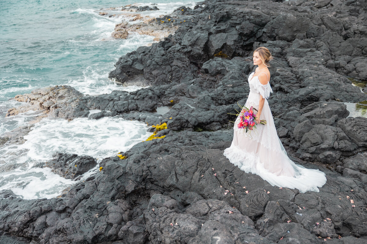 Big Island Wedding Photography at Royal Kona Resort - bride