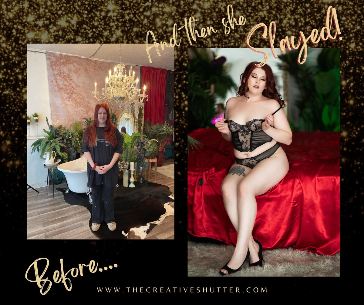before and after the creative shutter boudoir