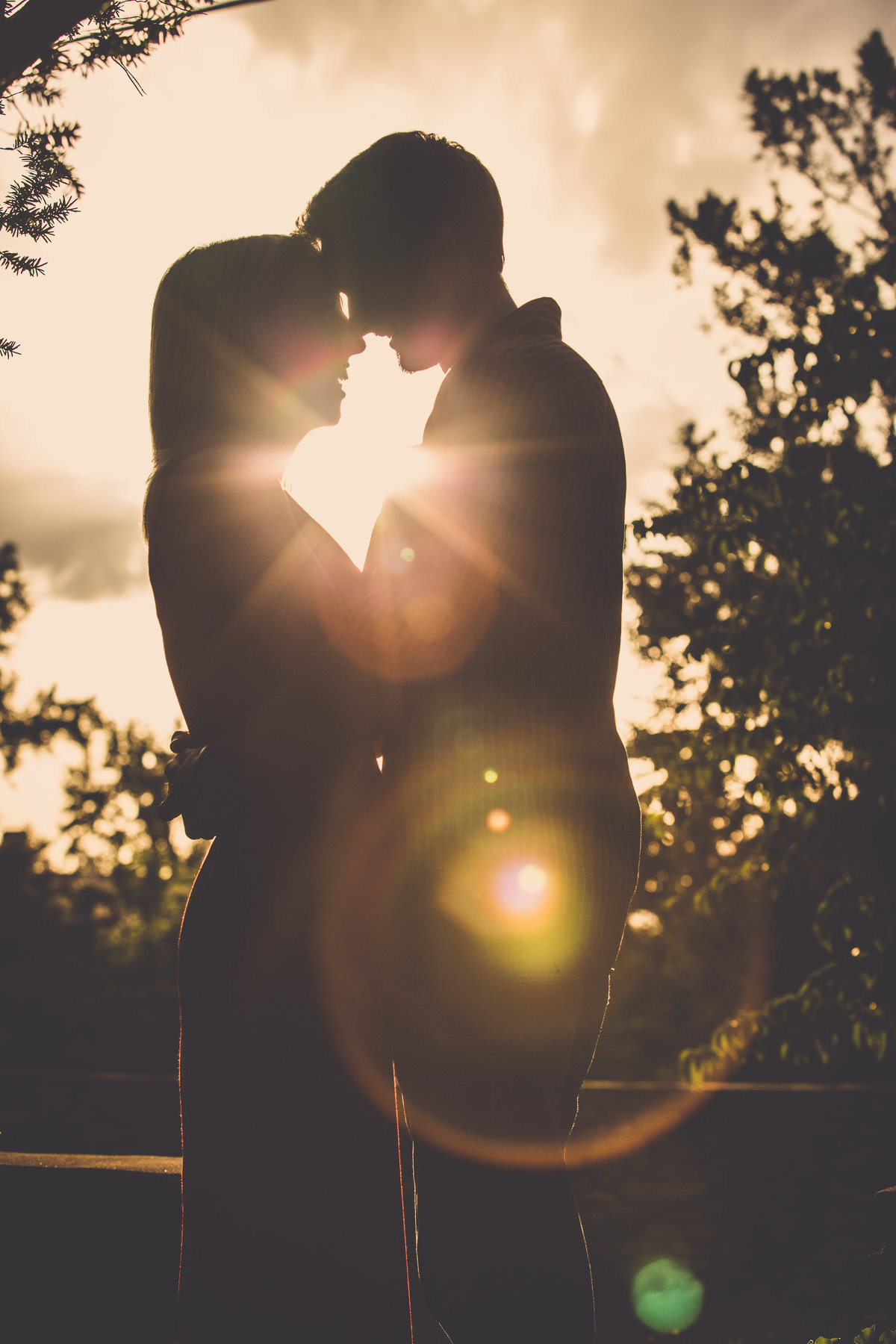 sunset sun flare engagement