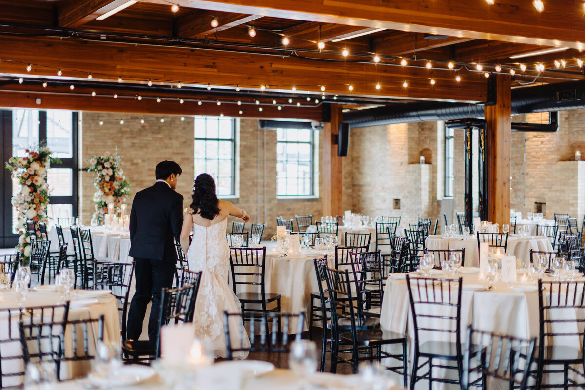 bride and groom during ceremony at cottage winery and vineyard