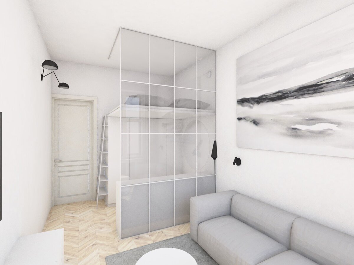 návrh interiéru bytu obývací pokoj