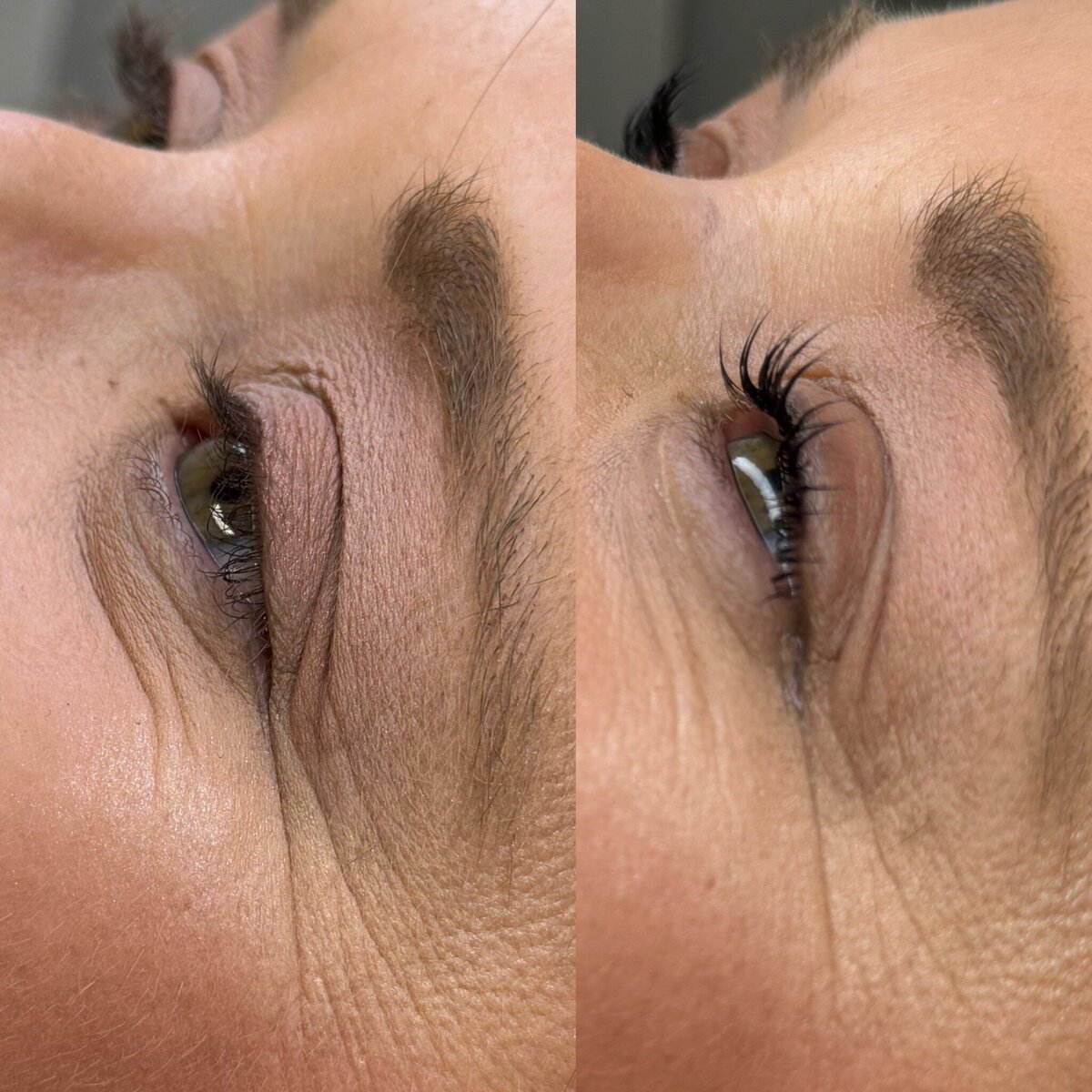 Eyelash lift and tint