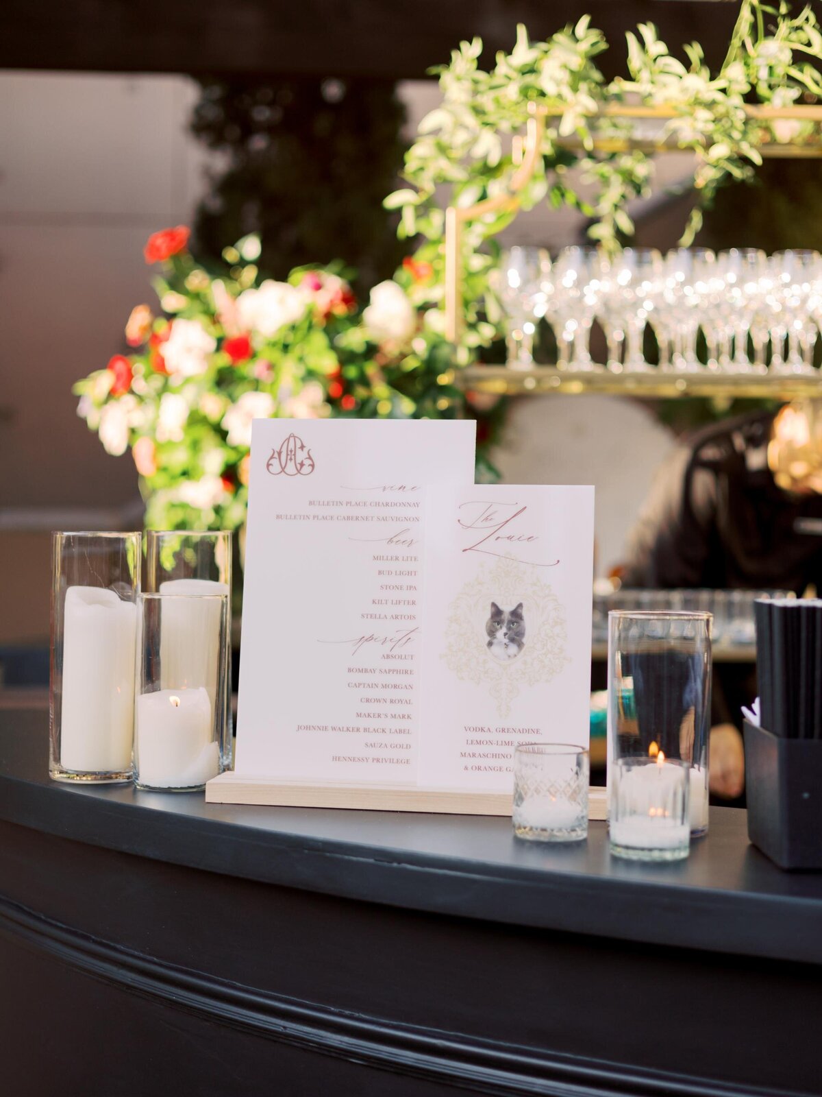 elegant-wedding-bar-sign-pet-portrait