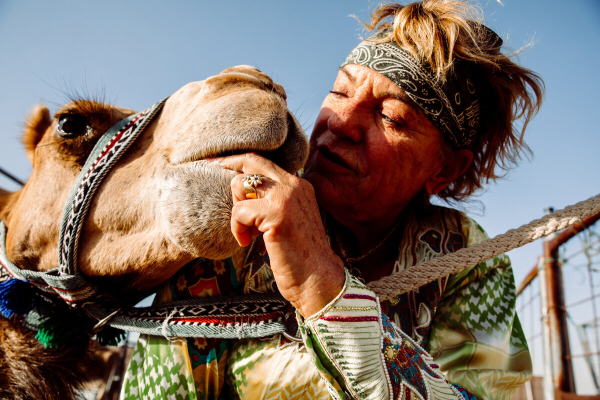 camel Uschi and her favourite camel