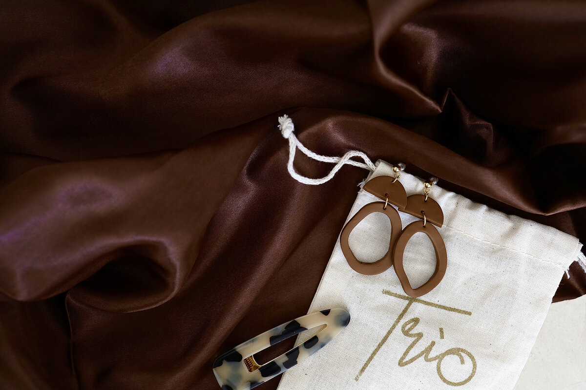 small business product photography stylized photoshoot handmade clay polymer earrings