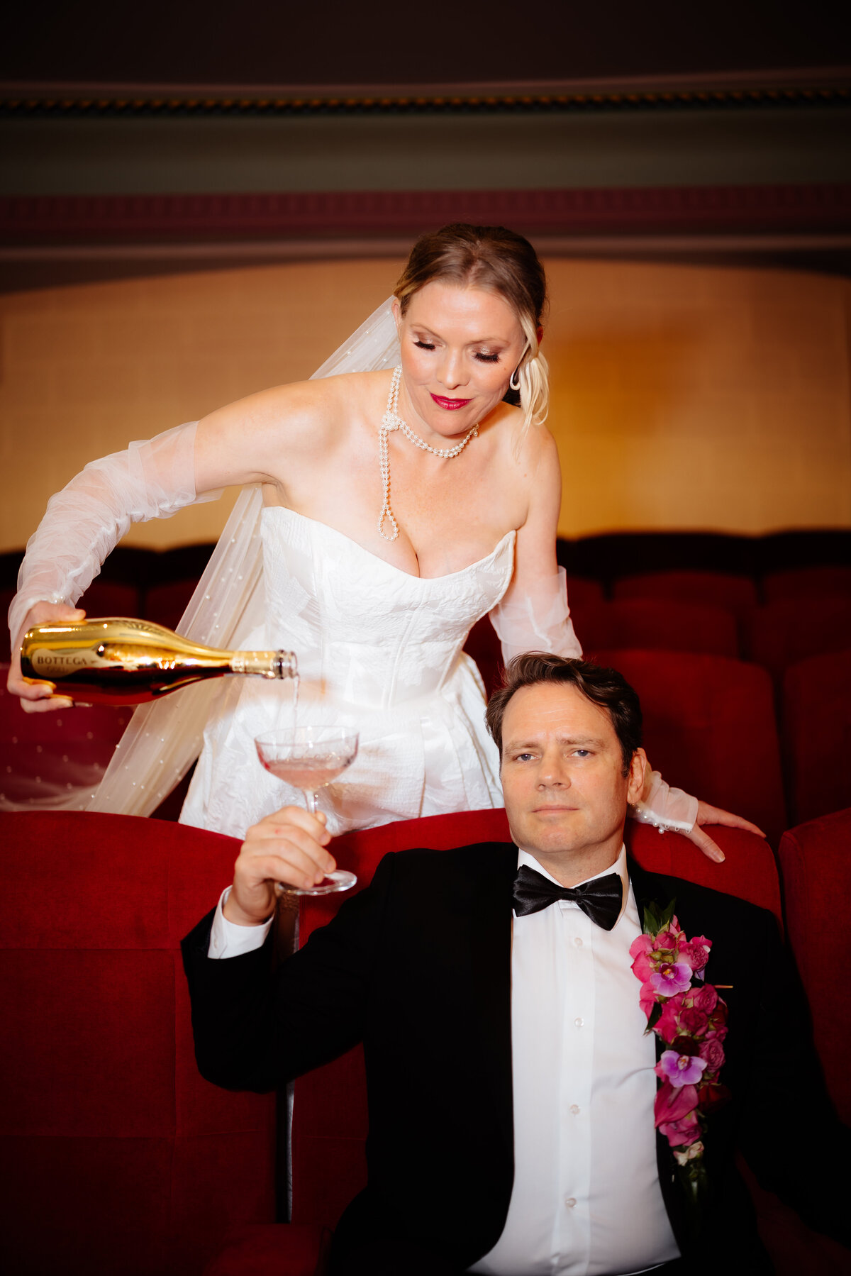 Modern glam wedding at luxury Auckland bar venue