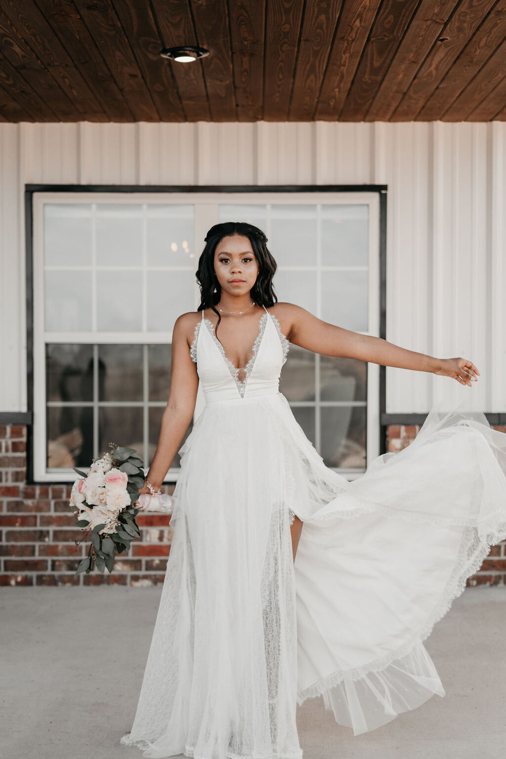 Bride in wedding gown