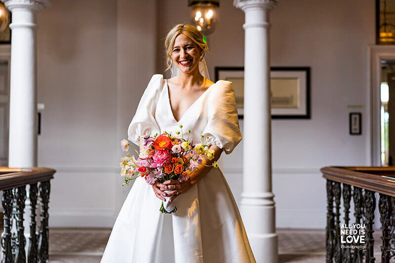 bride with bouquet 155