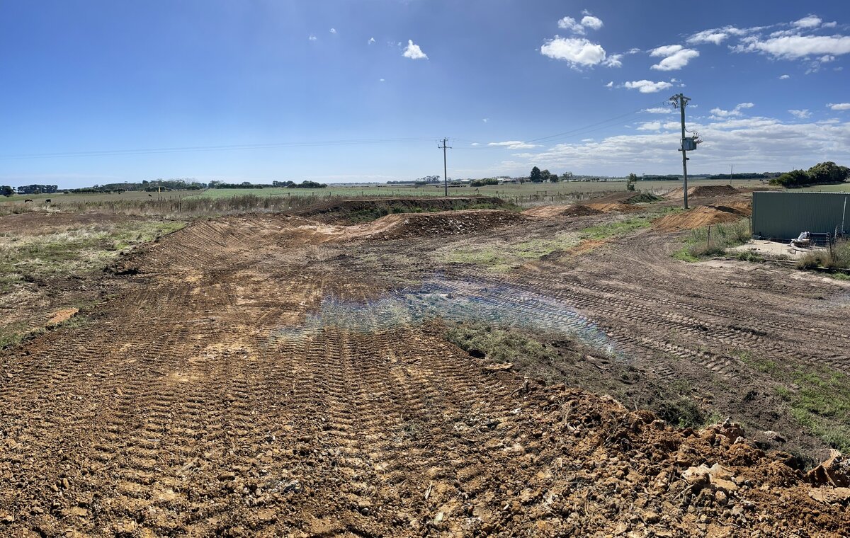 earthworks for a motocross track