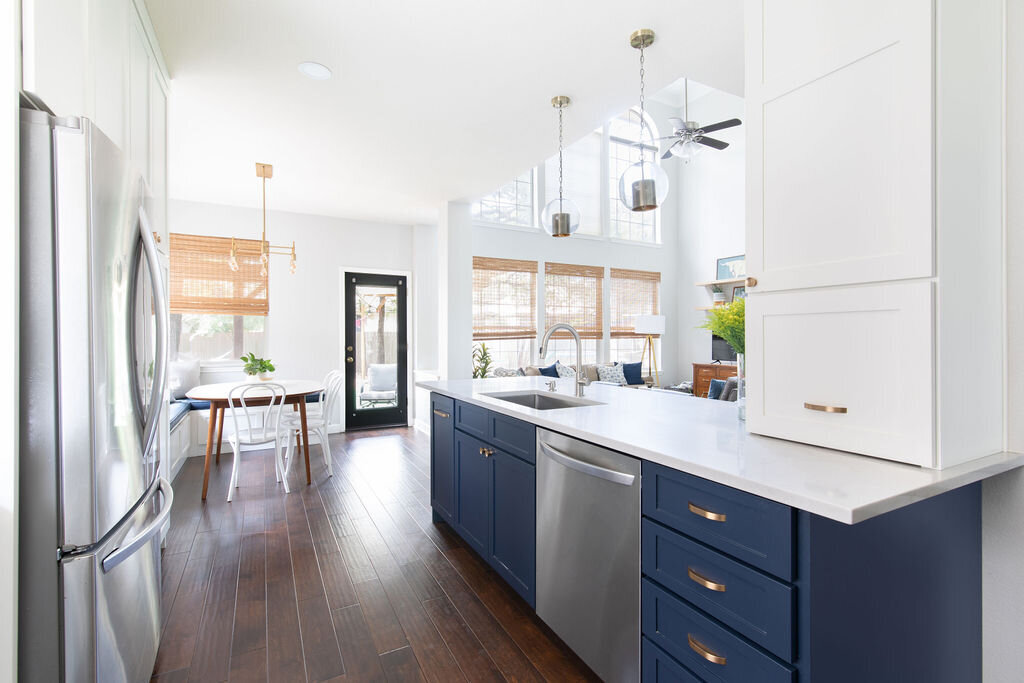hello-home-austin-contemporary-navy-and-white-kitchen-remodel-patterned-backsplash-built-in-pantry-dark-wood-floors-breakfast-nook-21