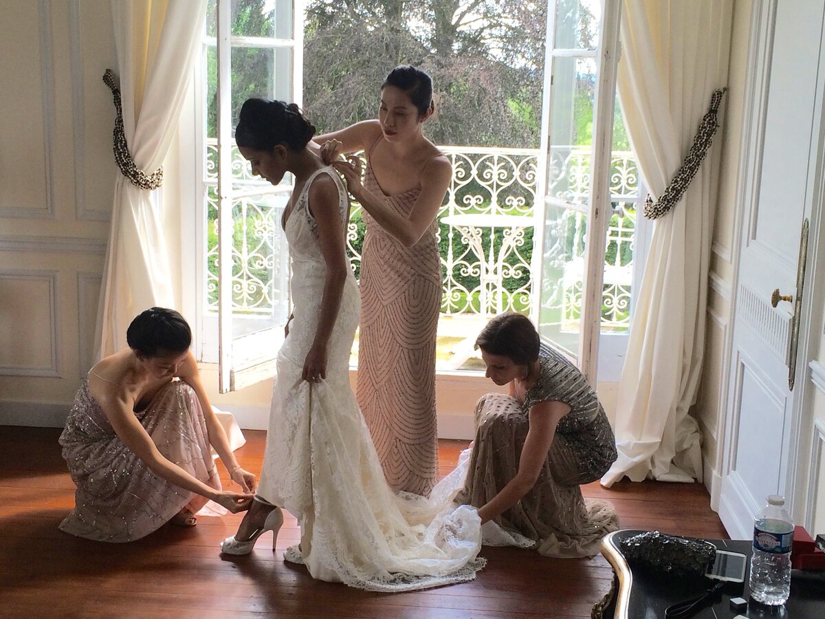 Wedding Hair Makeup Château in Normandy France