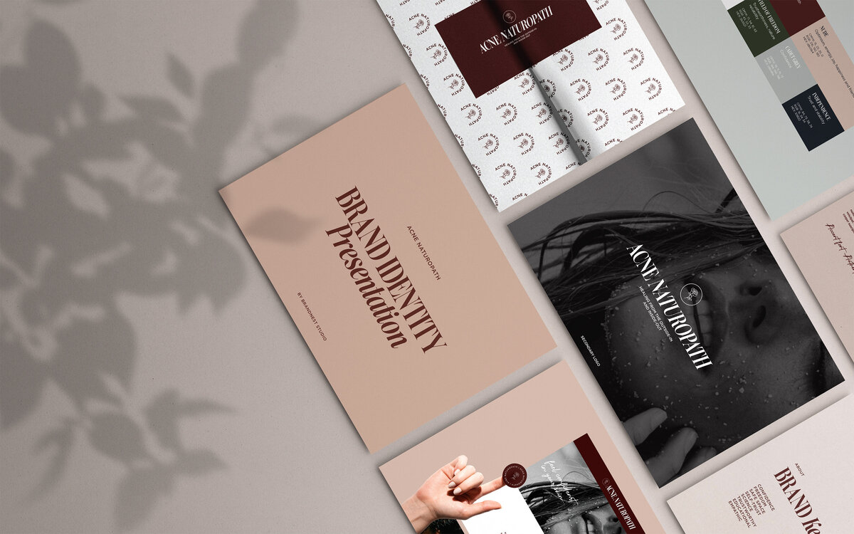 Acne Naturopath Brand Presentation Mockup