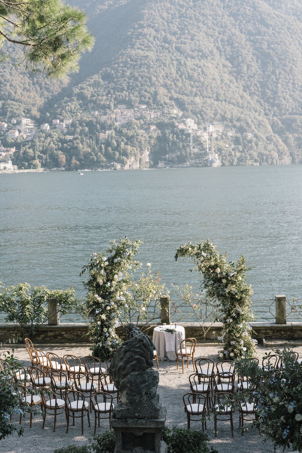 Wedding ceremony on the lake