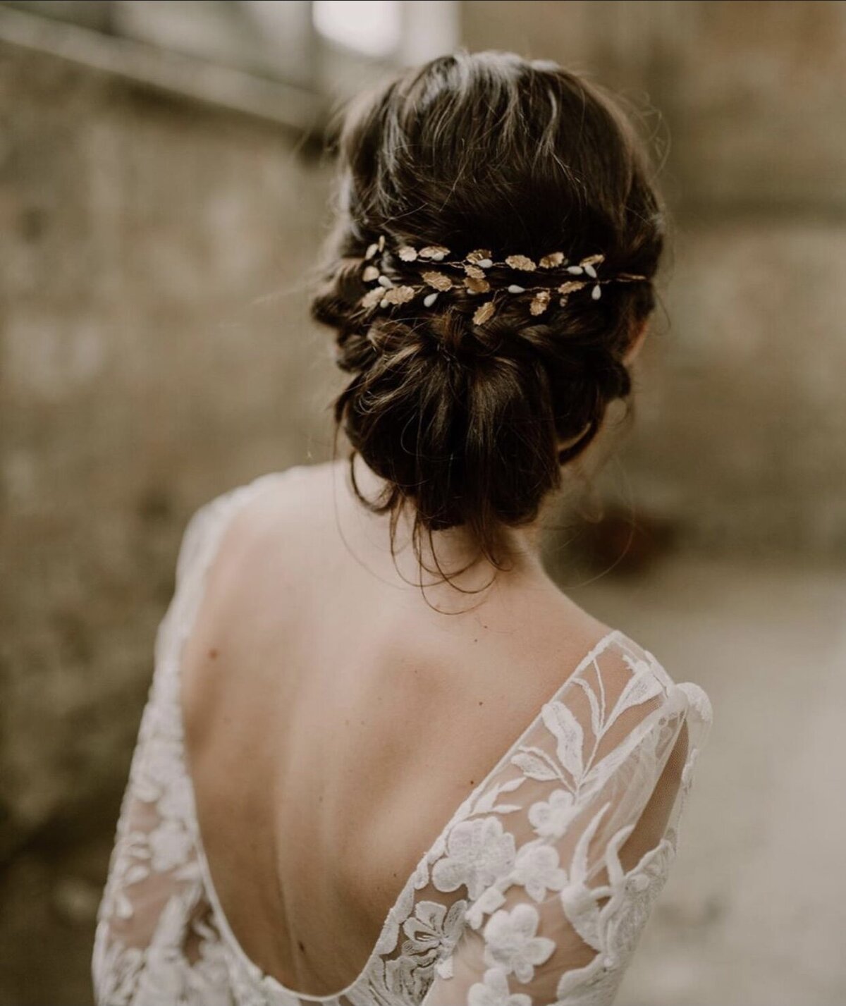 Chignon de la mariee en  normandie