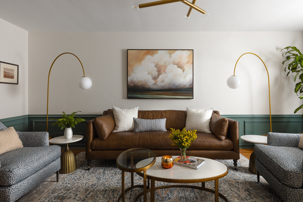 dusti j design brown and green living space