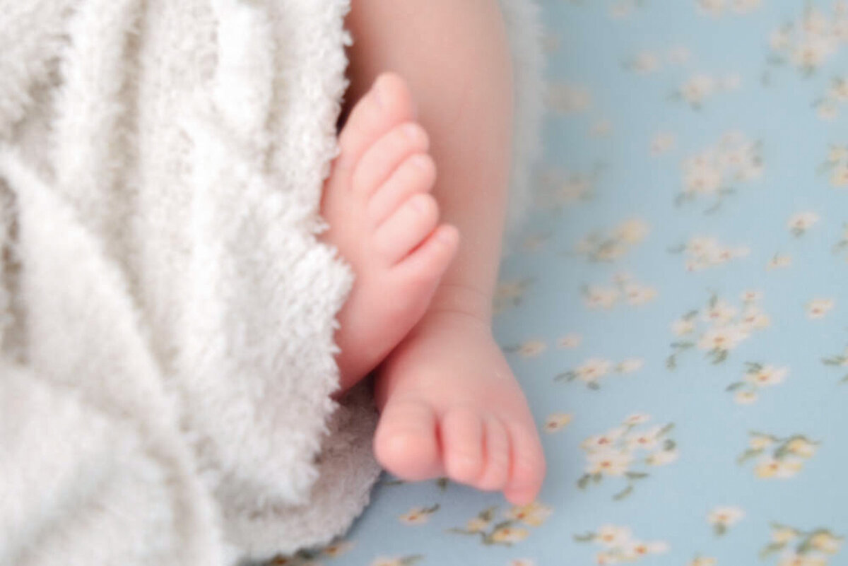 Close-up photo of baby feet
