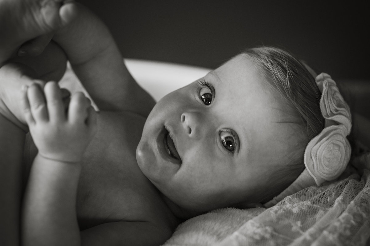 black and white photo baby girl portrait studio-5F0A4541
