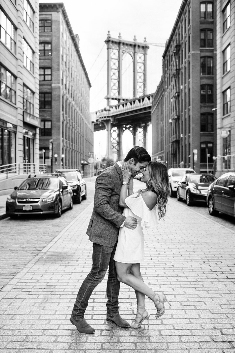 sunrise engagement dumbo brooklyn brooklyn bridge nyc new york city ny happy love candid moments cute