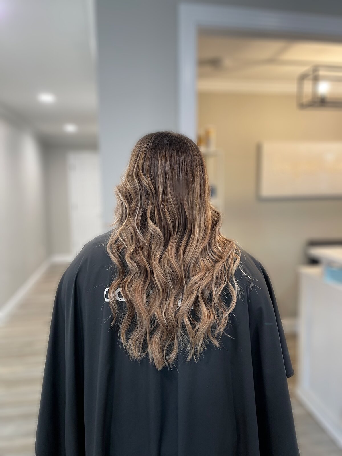 long hair with balayage highlights