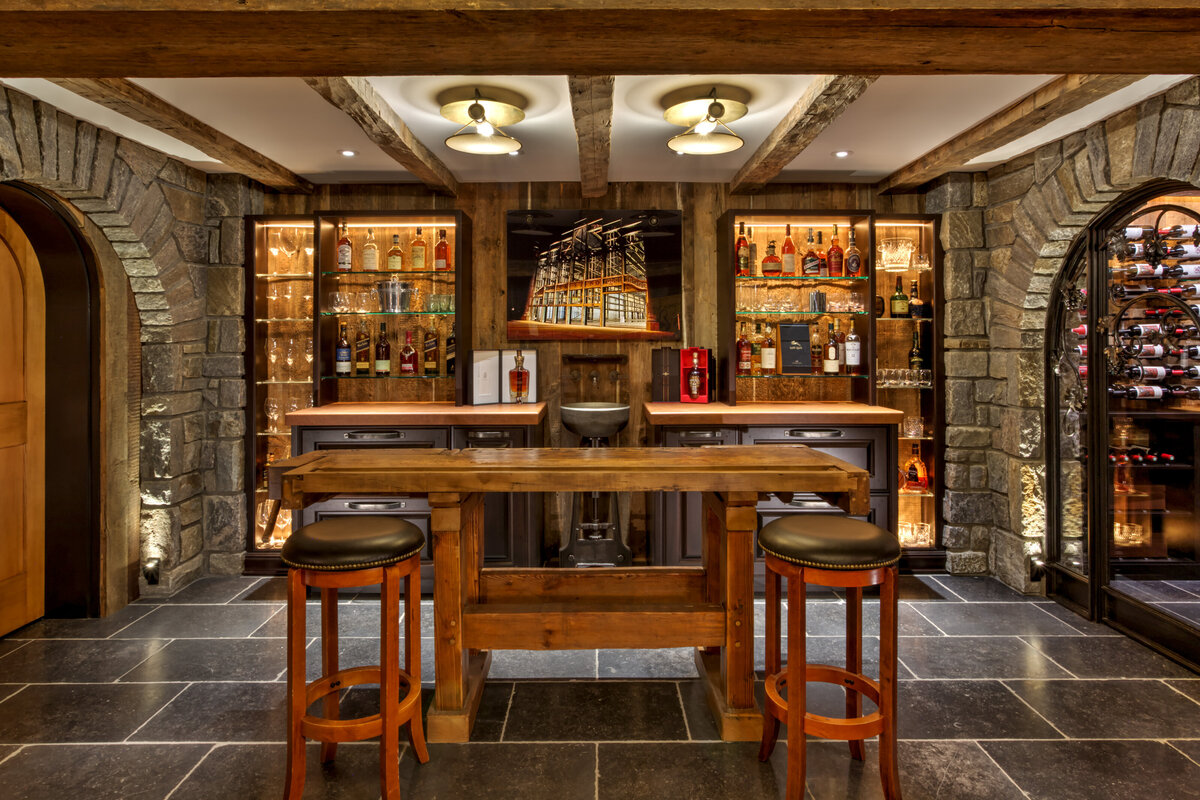 dark wood bar