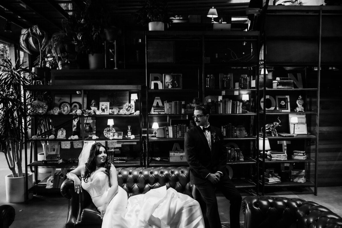 Archer Inspired Photography - Christina and Jake Wedding - Smog Shoppe Los Angeles - First Look and Couple Photos-217