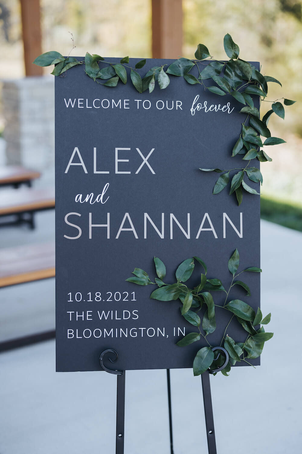 Shannan and Alex Wedding - welcome sign