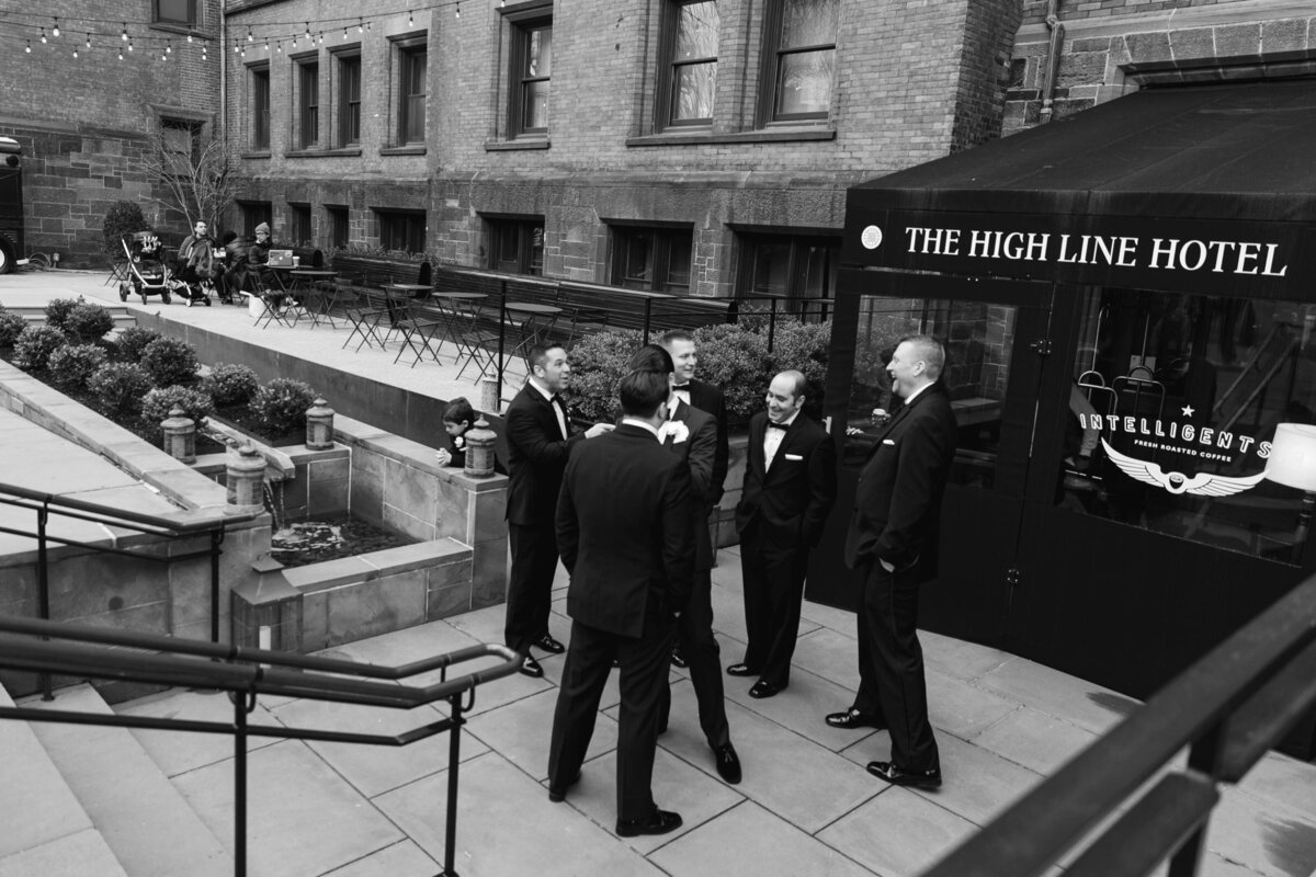 High Line Hotel Wedding Photographer-High Line Hotel Wedding-NYC Documentary Wedding Photographer-NYC Documentary Wedding Photography-Groomsmen-Kate Neal Photography