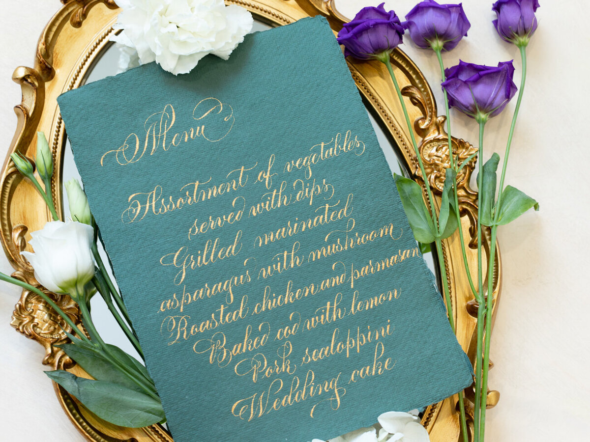 G Designers Wedding Menu WM4