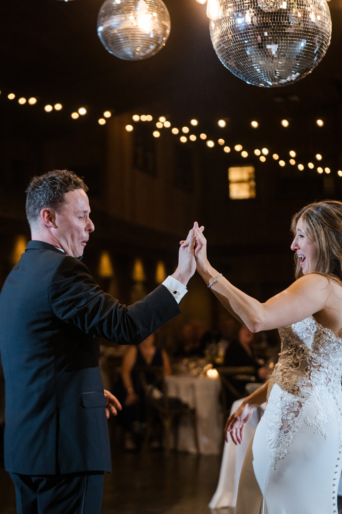 Fun dances Bride groom wedding
