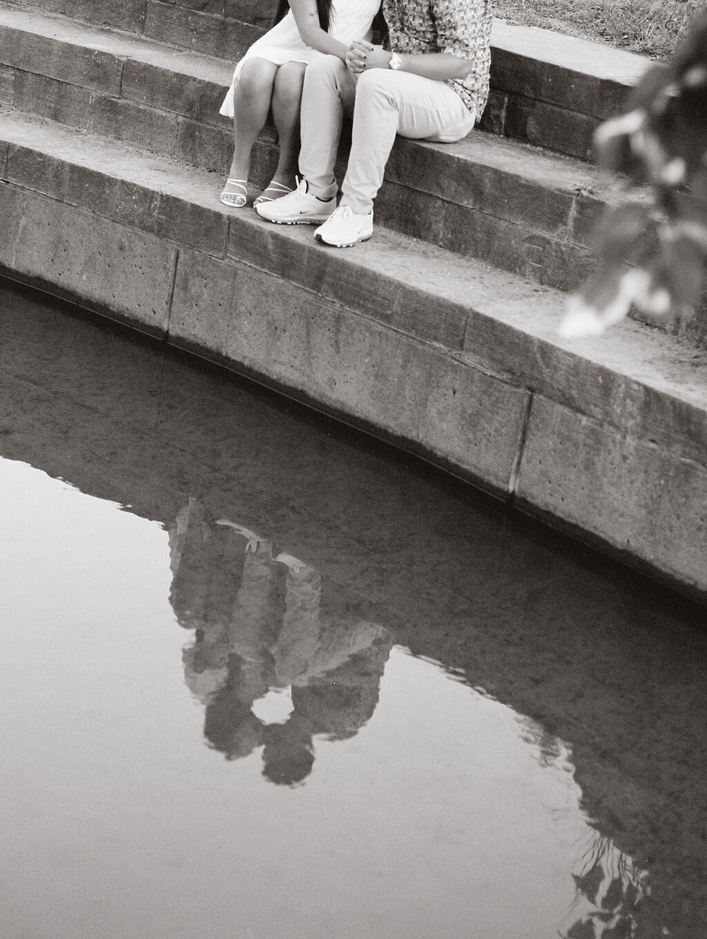 Documentary style engagement photos in Denver by film photographer.