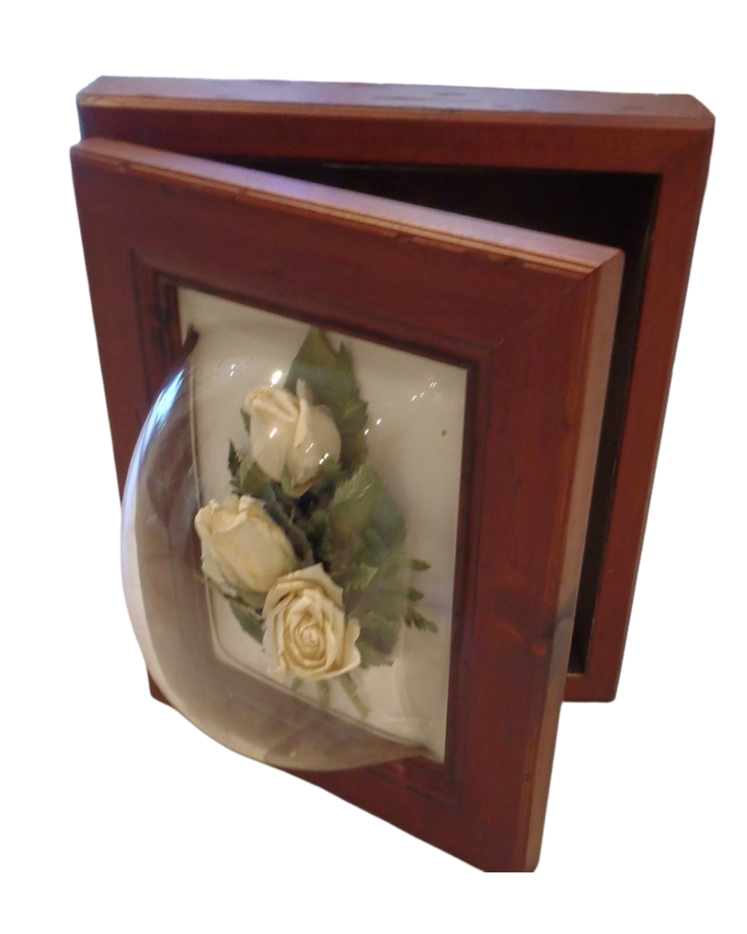 Funeral flowers preserved inside keepsake box