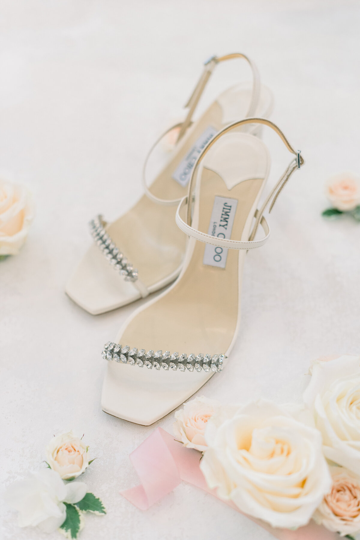 Jimmy Choo bridal wedding shoes.