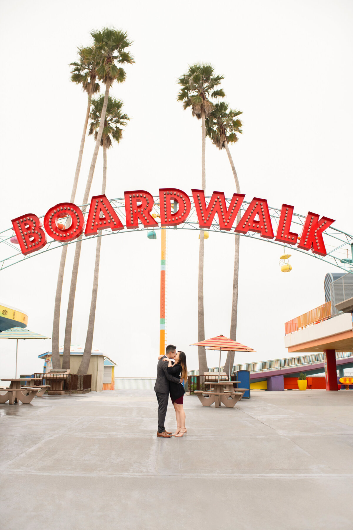 Wallace & Cera _ Engagement Portraits_ Santa Cruz Boardwalk & Beach_01