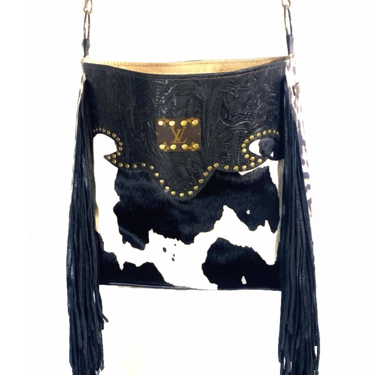 Black and White Cowhide Purse (4)