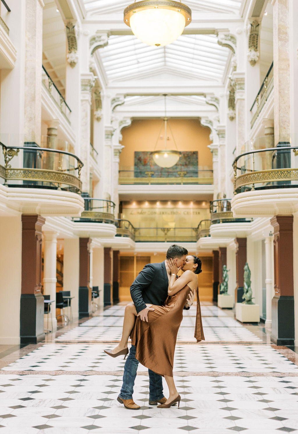 Washington, D.C. National Portrait Gallery Engagement Photos | Adela Antal Photography