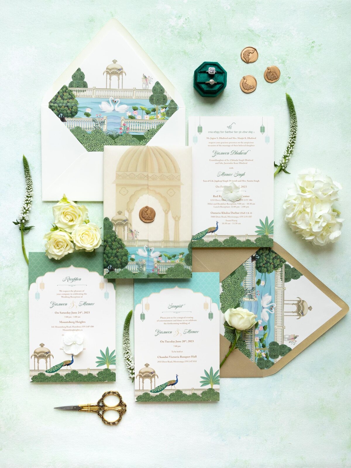 Mughal Garden Inspired Invite Suite Y+M 1