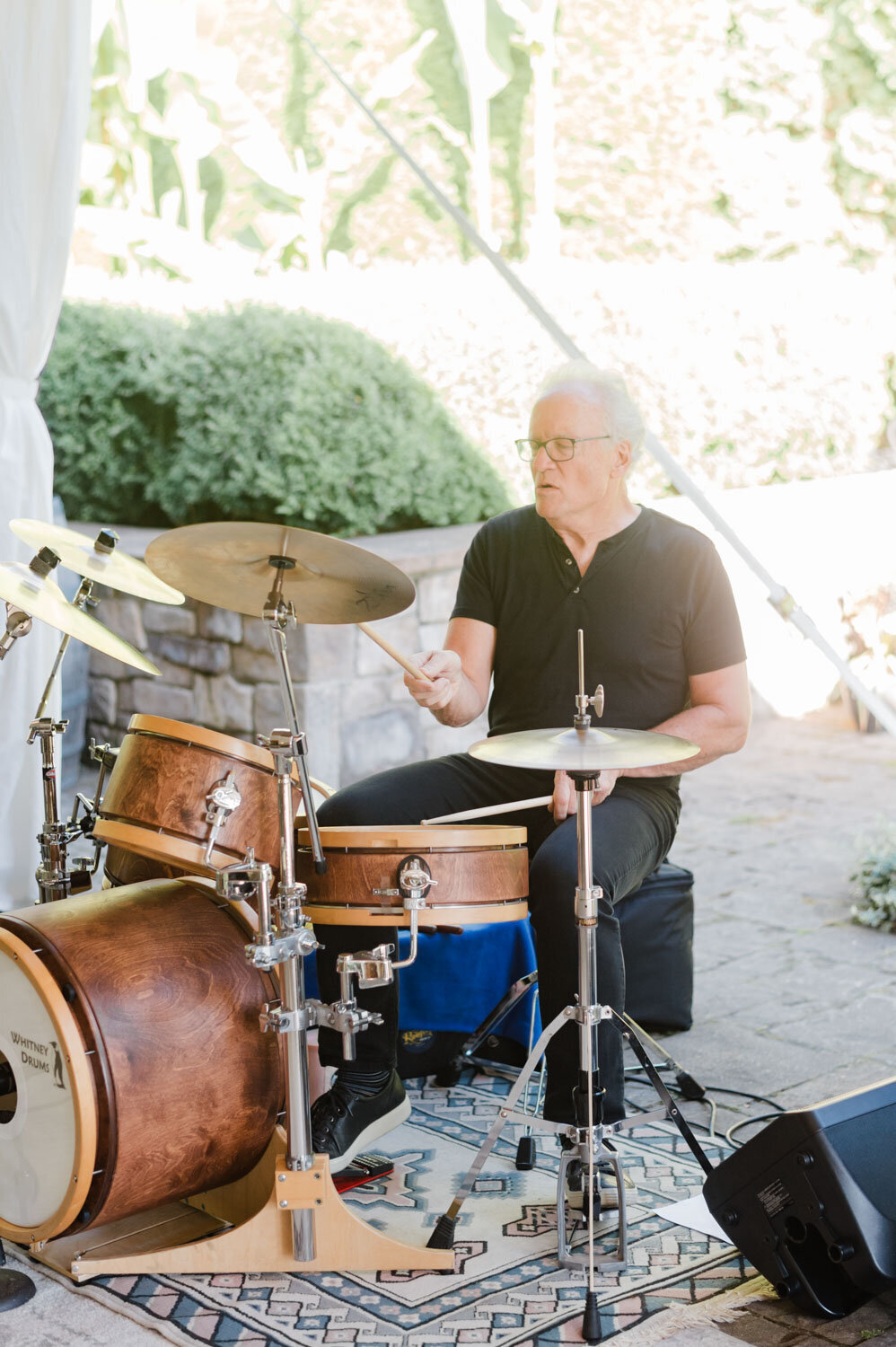 Drummer playing drums