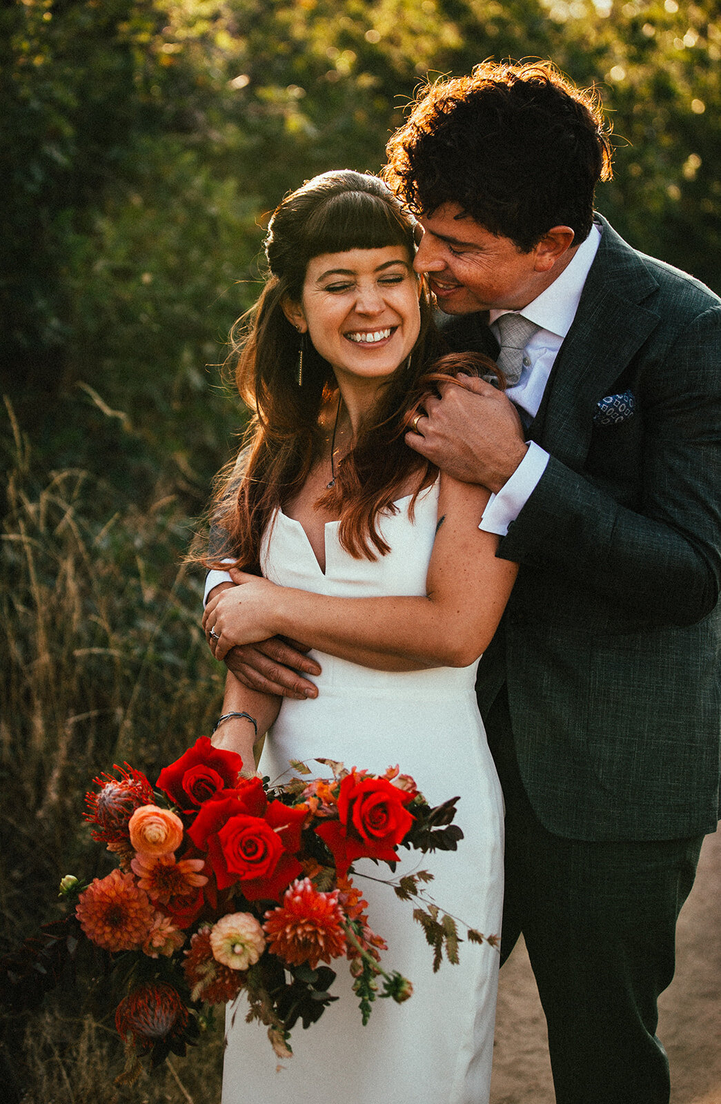 man and woman elope in Roxborough State Park