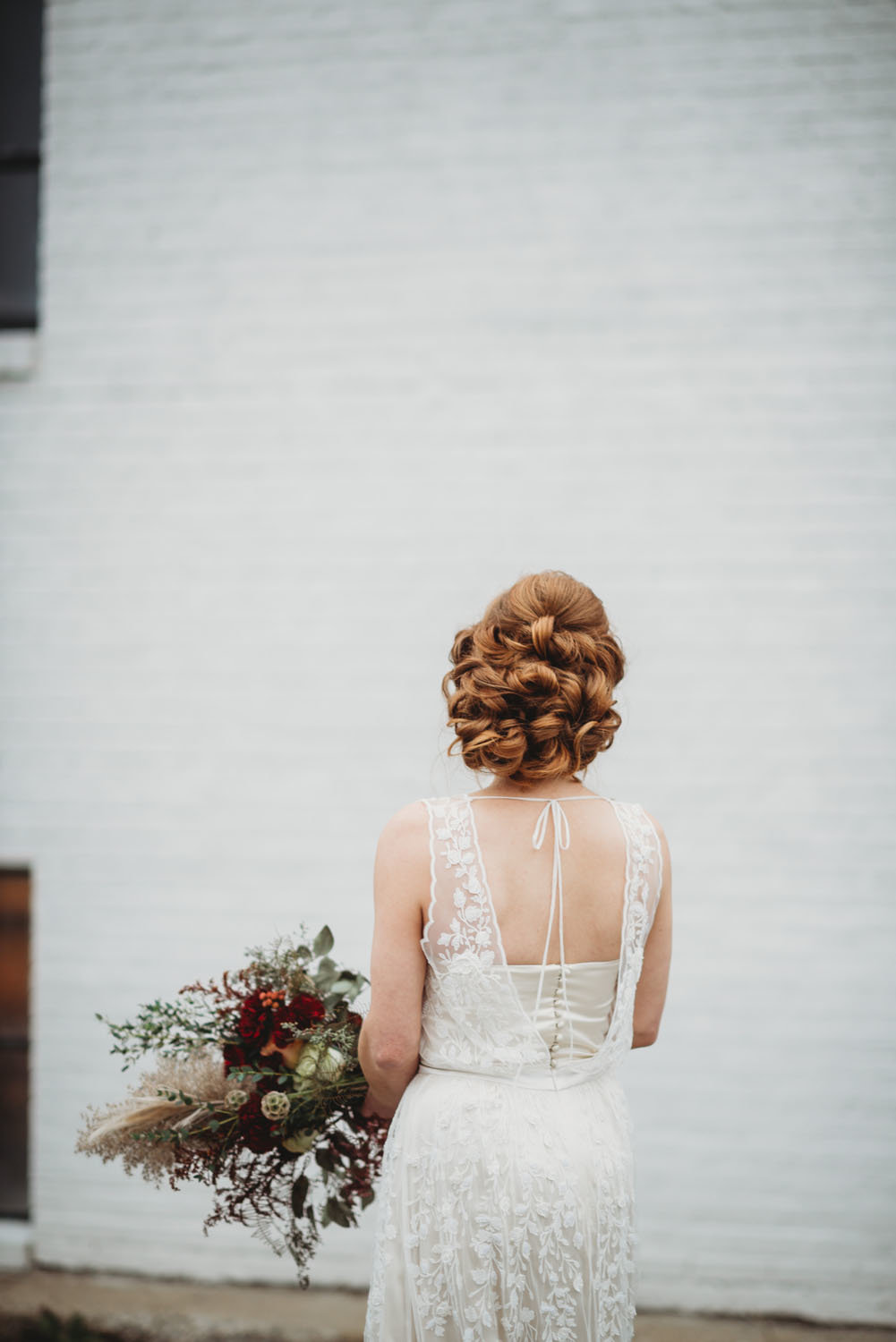 Back of bride