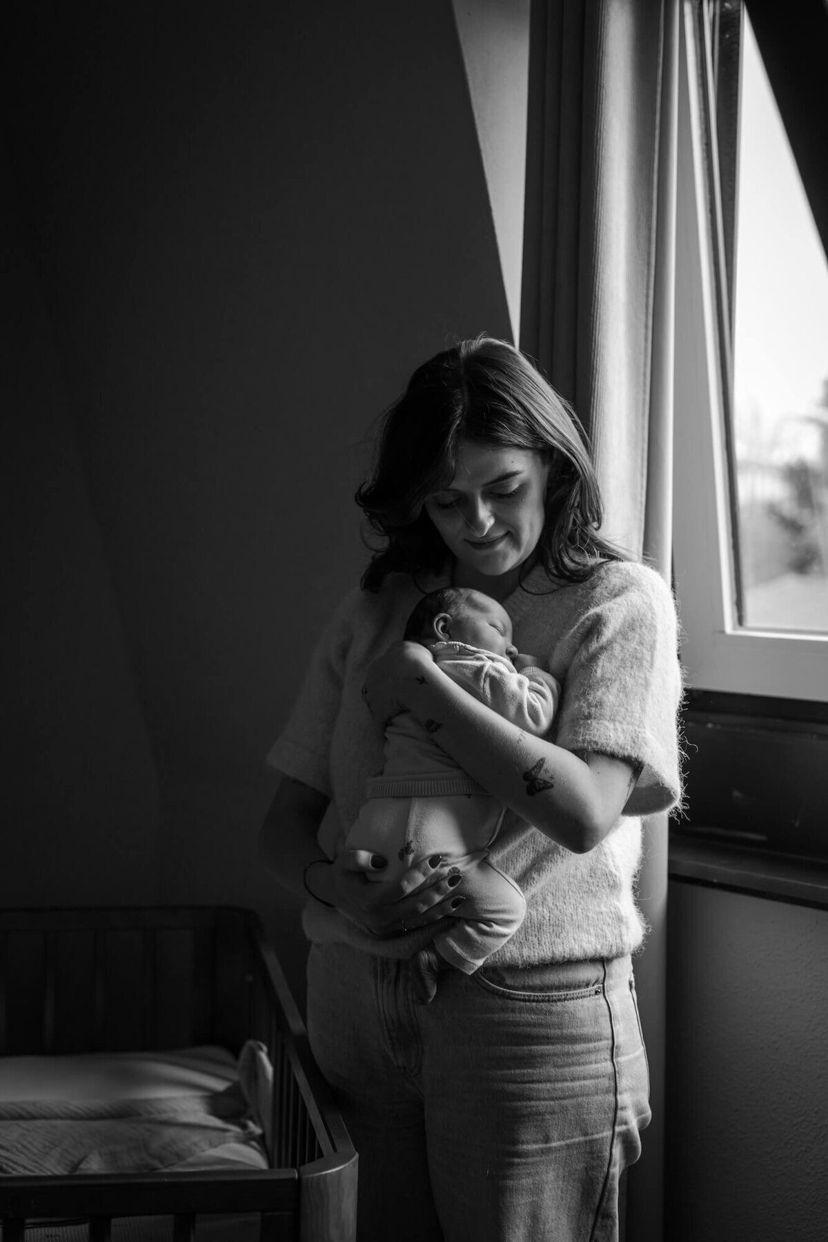 Newborn fotoshoot thuis door Linda Photography