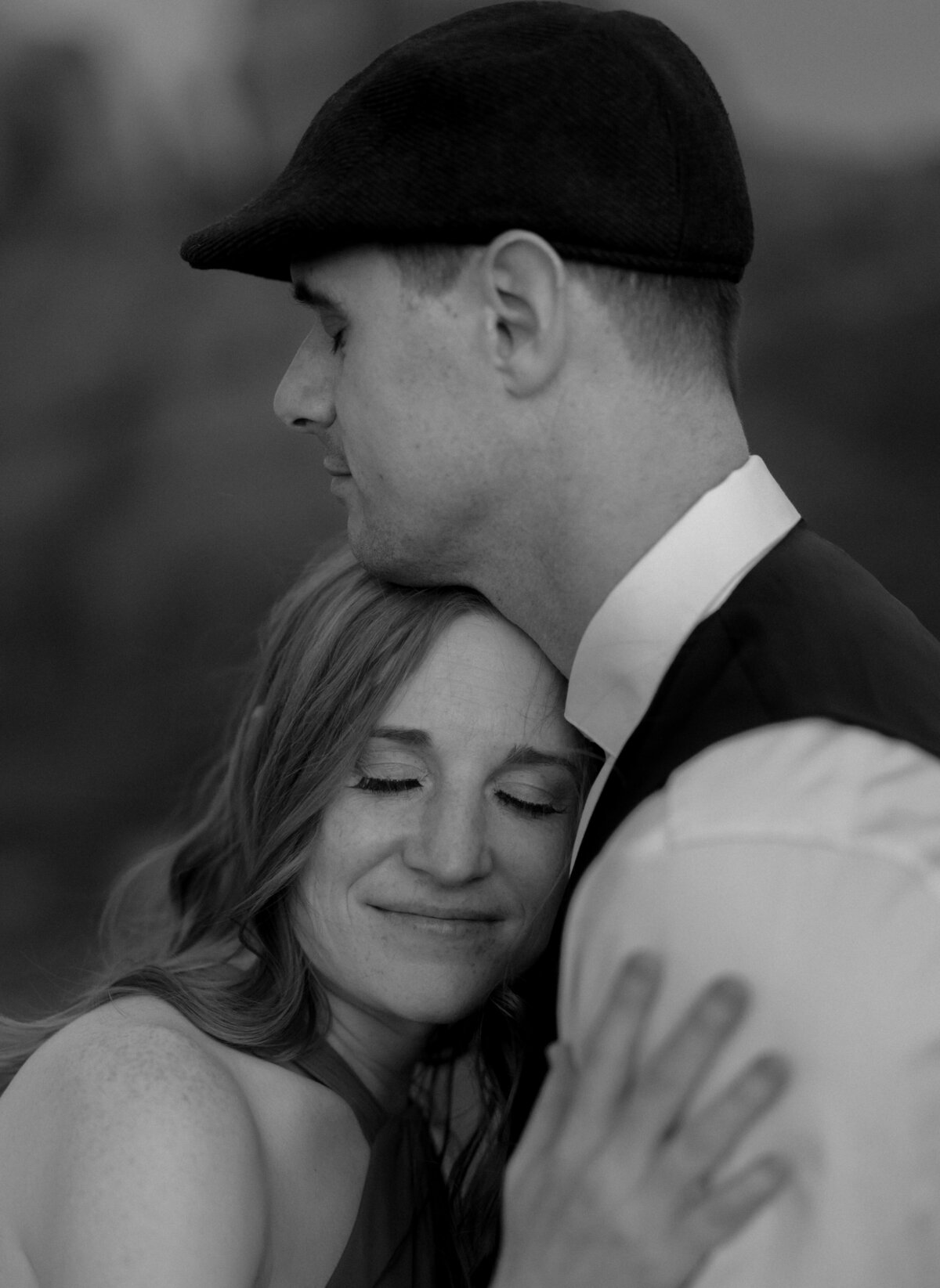 Sunset engagement photo in Sedona with golden Arizona light