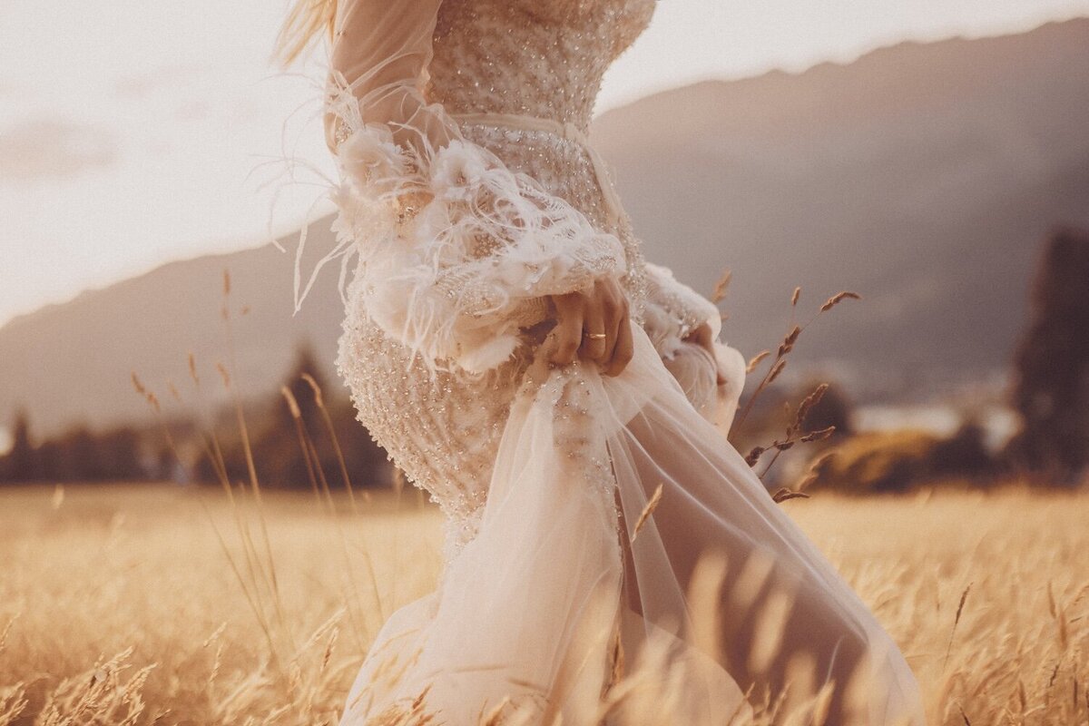 Luxury Editorial Photoshoot, Queenstown. Inbal Dror couture dress.